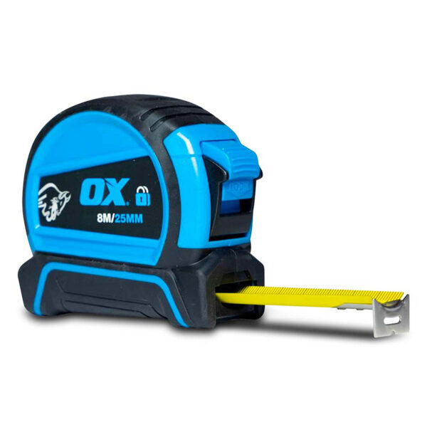 OX Tools OX-T505208 8m x 25mm Double Locking Tape Measure